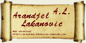 Aranđel Lakanović vizit kartica